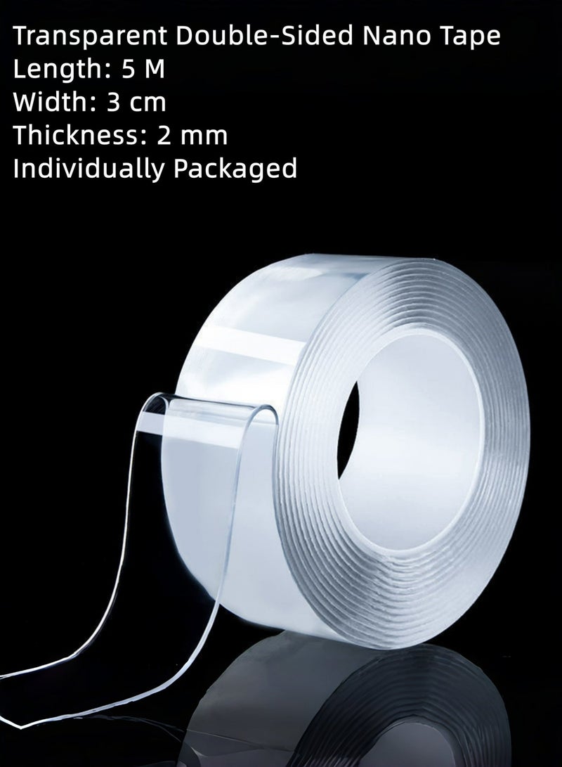 KUTONTECH Heavy-Duty Double-Sided Nano Tape, 5M Waterproof Strong Adhesive Mounting Tape for Indoor & Outdoor Use, Nano Gel Sticky Tape for Walls, Carpets, Rugs, Car, Home & Office. - Image 2